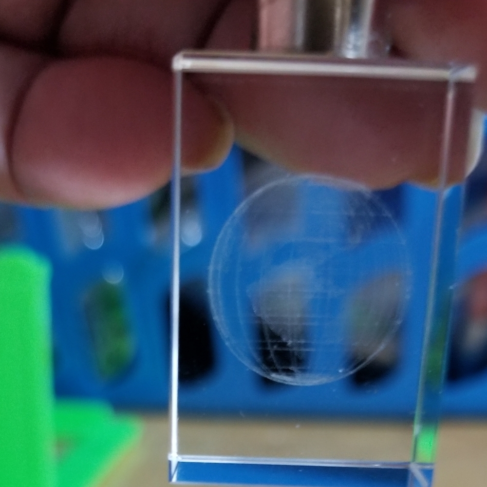 Crystal Earth LED Light Keychain - Picture 8 of 16